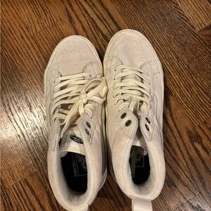 Vans Cream High-Top Sneakers